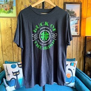 Lucky Of The Irish Dublin, Ireland St. Patrick's Day Tee with Green Shamrock